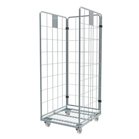 Roll Container with 3 sides demountable (H) 1830 mm zinc