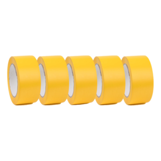 Floor marking band PVC adhesive tape 50mm Yellow 5 pieces