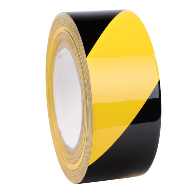 Taśma klejąca do znakowania podłóg PVC 50 mm Żółta 5 sztuk Taśma klejąca do znakowania podłóg PVC 50 mm Żółta 5 sztuk