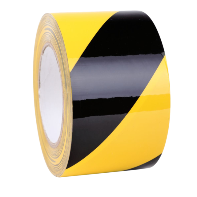 Taśma klejąca do znakowania podłóg PVC 50 mm Żółta 5 sztuk Taśma klejąca do znakowania podłóg PVC 50 mm Żółta 5 sztuk