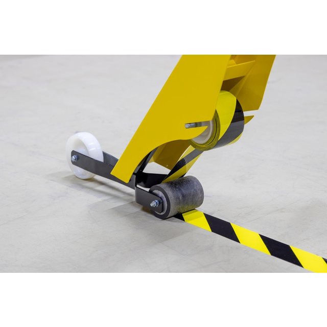 Taśma klejąca do znakowania podłoża PVC 50mm Żółto / Czarna 5 sztuk