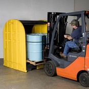 Outdoor barrel storage for 4 drums