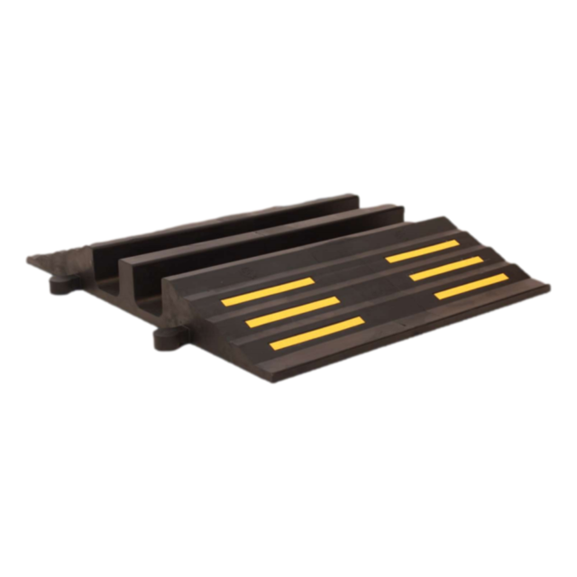 Mostek przejazdowy 830 x 680 x 75 mm 2 tunele Żółty