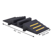 Mostek przejazdowy gumowy 830 x 300 x 75 mm 2 tunele Żółty Mostek przejazdowy gumowy 830 x 300 x 75 mm 2 tunele Żółty