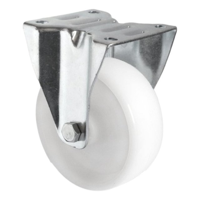 Fixed wheel 100mm 150kg Nylon Polyamide A white
