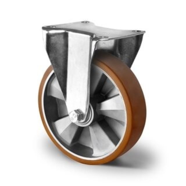 Fixed Wheel Heavy Duty 160mm 600kg High Quality PU brown