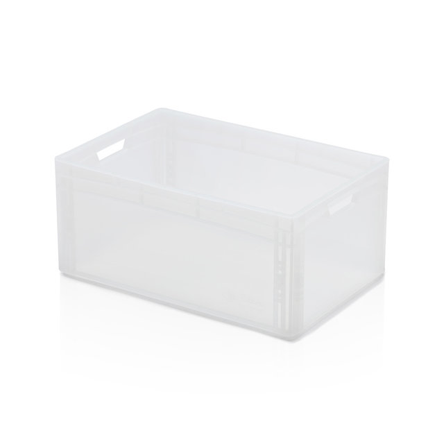 Skrzynka Plastikowa EURO 60x40x27 cm otwarte uchwyty Eurobox KLT Biała