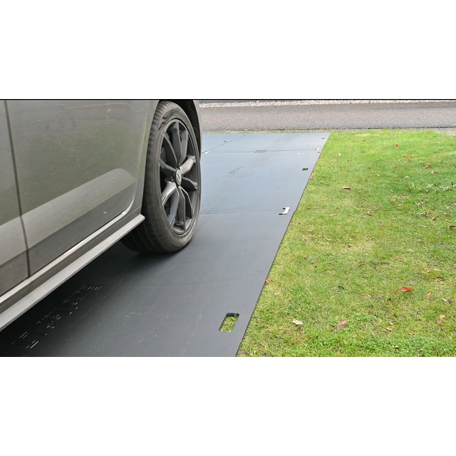 Light Duty Ground Protection Mat with Handholds 1200 x 2400 x 11.5mm Black
