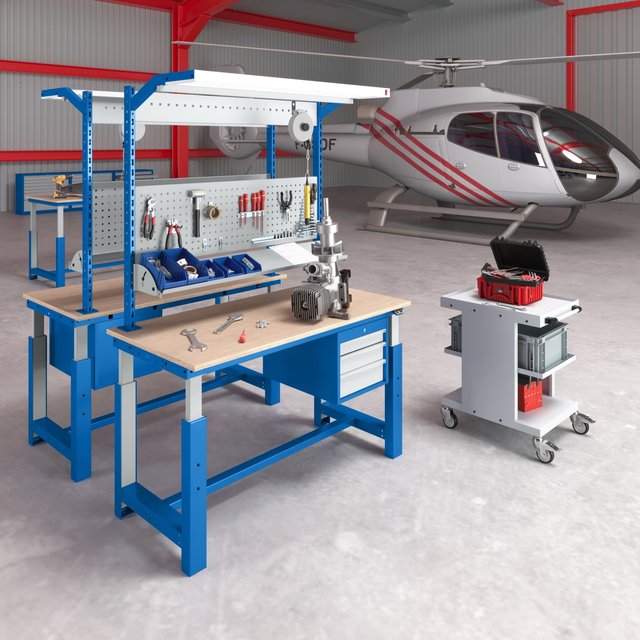 Maintenance workbench worktable tools and repair station