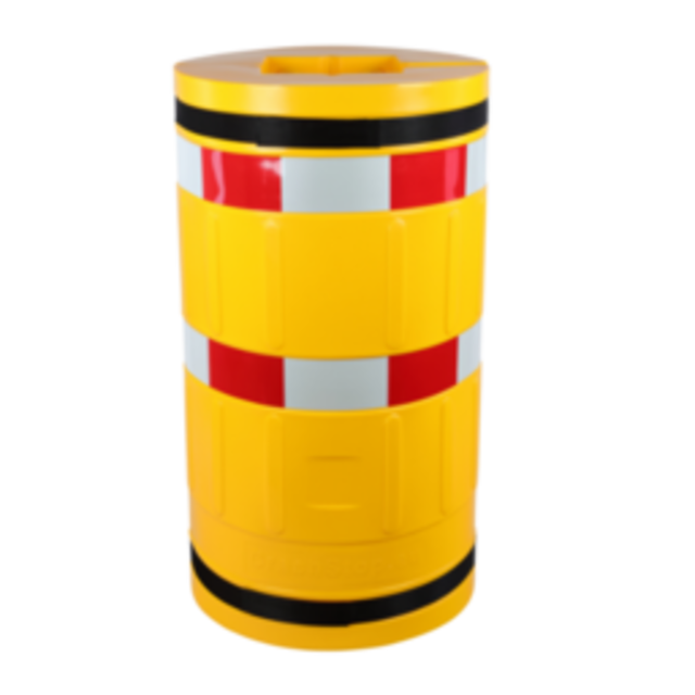 Odbojnica polietylenowa okrągła Łatwy montaż Ø 620 mm rdzeń 210 x 210 mm ochrona kolumn