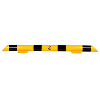 Collision protection crossbar 1200mm galvanized and powder coated in yellow-black