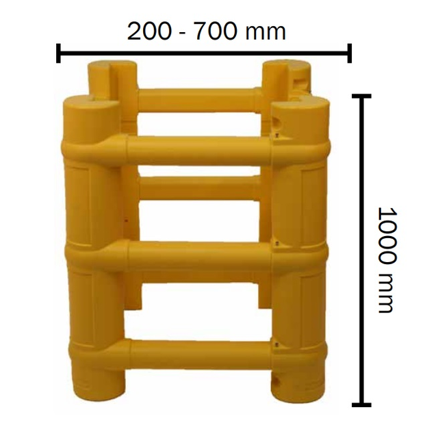 Modular polyethylene column protection 200 to 700 mm