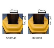 Polyethylene column protection 100x100mm Easy fix