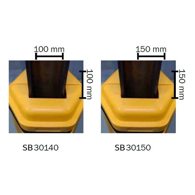 Polyethylene column protection 100x100mm Easy fix