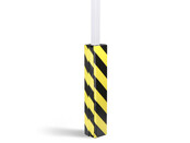 Collision protection posts column protection 100x100 PE, Black/Yellow