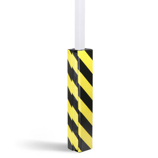 Collision protection posts column protection 100x100 PE, Black/Yellow