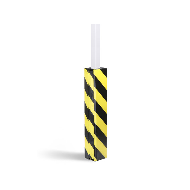 Collision protection posts column protection 100x100 PE, Black/Yellow