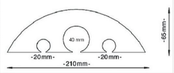 Próg kablowy Ø 40 mm Ø 120cm  PVC do 40 Ton Czarny Próg kablowy Ø 40 mm Ø 120cm  PVC do 40 Ton Czarny