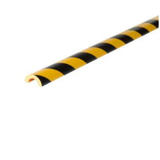 Profil ochronny rur Pianka PU Żółto-Czarna Ochrona narożników Typ R50