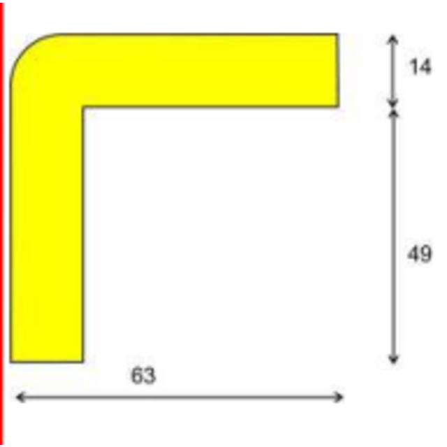 Edge protection PU Foam Yellow/Black Corner protection Type H+