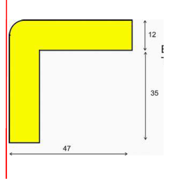 Edge protection PU Foam Yellow/Black Corner protection Type H
