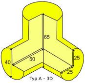 Ochrona narożna PU Piana Czarny Typ A - 3D Ochrona narożna PU Piana Czarny Typ A - 3D