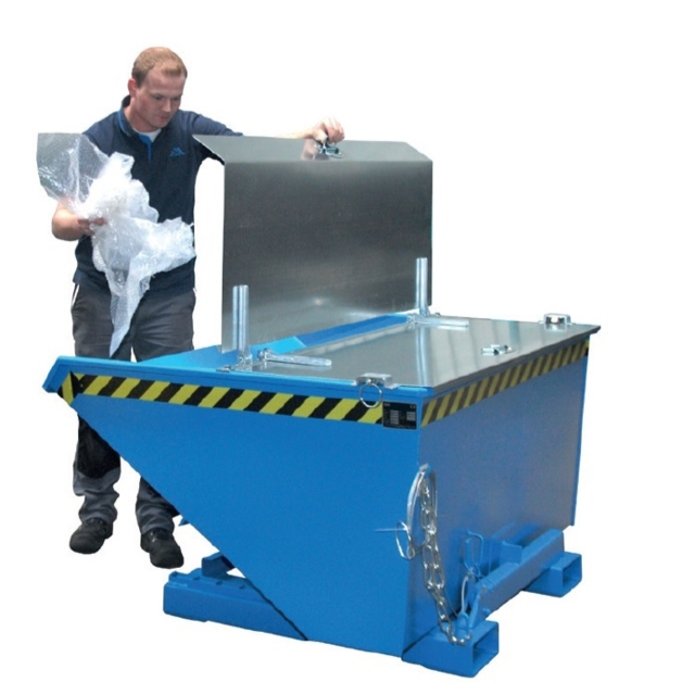 Chip Container Galvanized EXP 900L Tipper Container with Rollover System Chip Container Galvanized EXP 900L Tipper Container with Rollover System