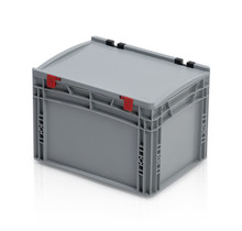 Eurobox Universal 40x30x33.5 cm with lid plastic Euro container open handles