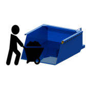 Shovel 1000L BSI-model Scoop Tipping Bucket for Forklift Shovel 1000L BSI-model Scoop Tipping Bucket for Forklift