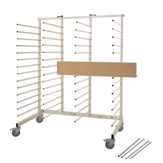 Stojak suszarniczy przemysłowy Niebieski metalowy stojak lakierniczy 1520 x 860 x 1960 mm Stojak suszarniczy przemysłowy Niebieski metalowy stojak lakierniczy 1520 x 860 x 1960 mm