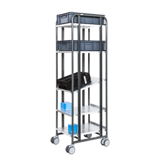 Kontener wózek do kompletacji zamówień e-commerce 477x638x1850mm Kontener wózek do kompletacji zamówień e-commerce 477x638x1850mm