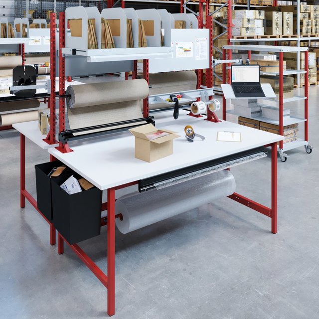 Ergonomiczny stół magazynowy solidny i praktyczny stół do pakowania Ergonomiczny stół magazynowy solidny i praktyczny stół do pakowania