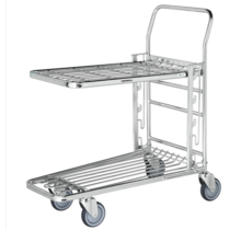 Shopping cart Warehouse trolley 89x52x100cm Trolley with adjustable shelf