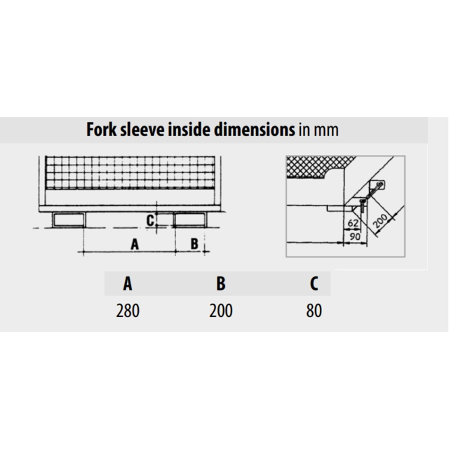 Foldable Access Safety Working Platform 1100x1210x1895mm for forklift TÜV