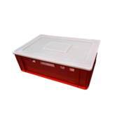 Skrzynka Plastikowa 60x40x30 cm E3 DIN 55423  na mięso otwarte uchwyty Skrzynka Plastikowa 60x40x30 cm E3 DIN 55423  na mięso otwarte uchwyty