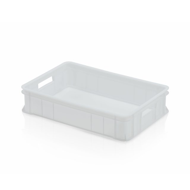 Confectionary  crate 60x40x13.5cm white open handle