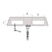 Lifting beam with load hook 7500 kg for forklift  7.5T