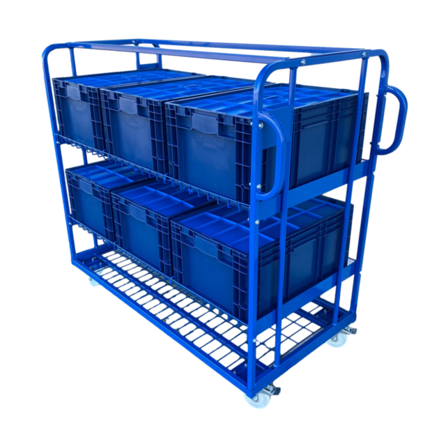 Wózek kontener siatkowy kompletacyjny 130x65x123cm 4MW Rollkontener z uchwytami