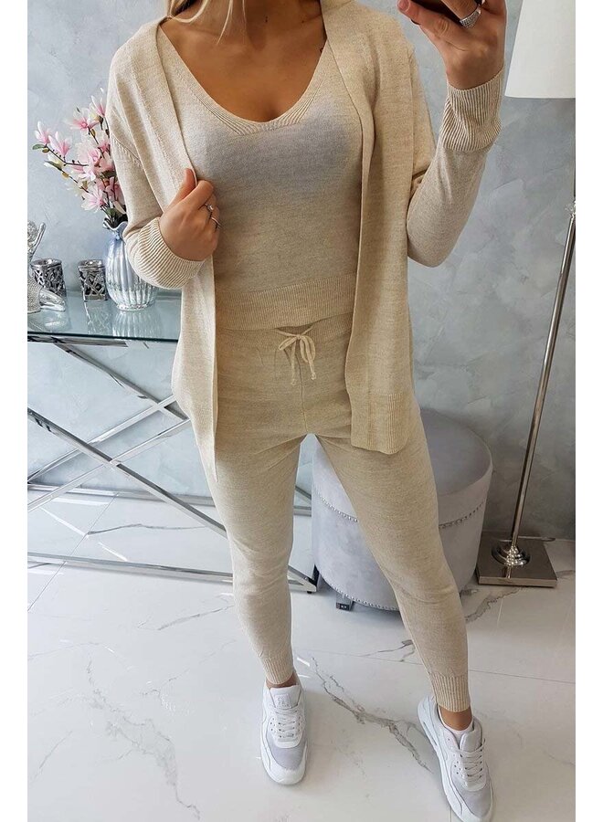 Dames Huispak 3 Delig Beige