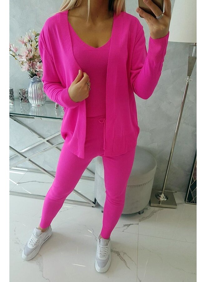 Dames Huispak 3 Delig Roze