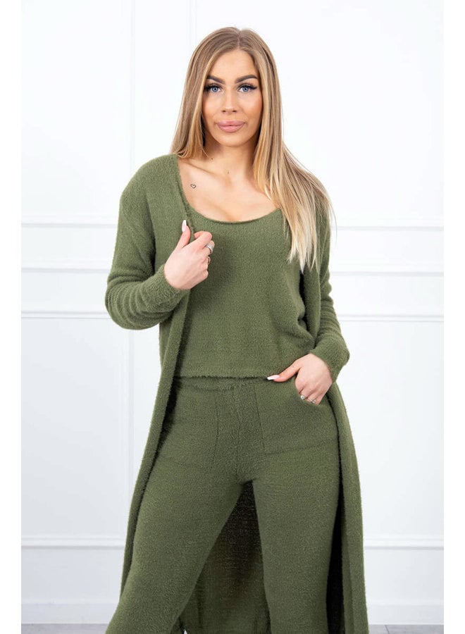 Dames Huispak 3 Delig Lang Kaki