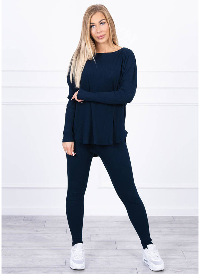 Dames Huispak Oversized Donkerblauw