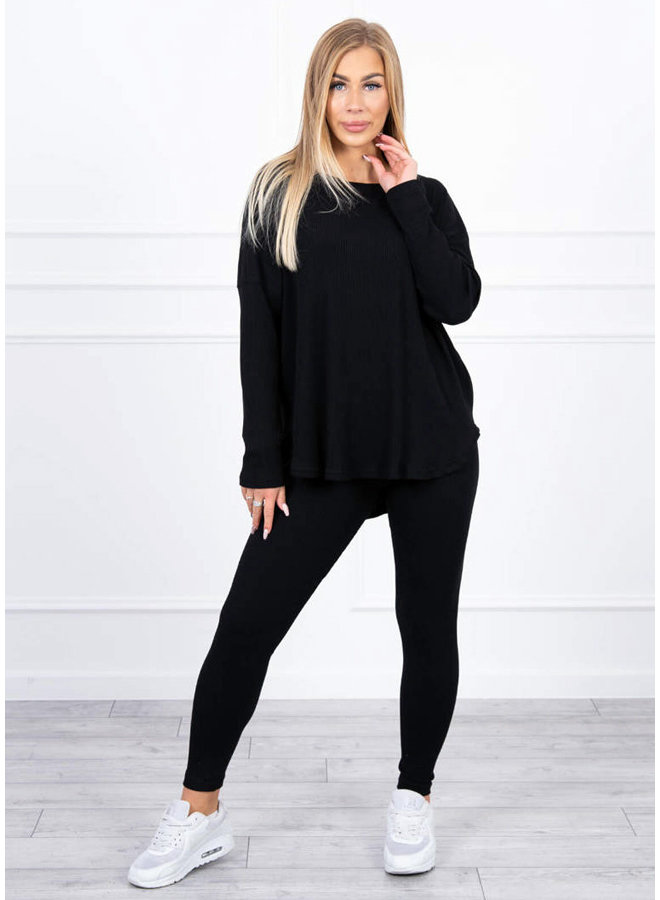 Dames Huispak Oversized Zwart