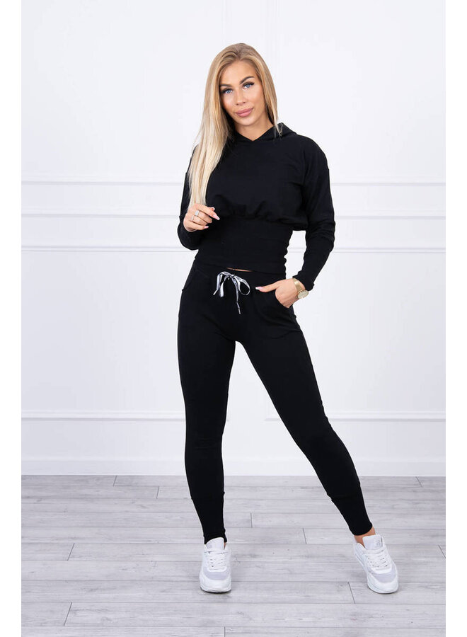 Dames Huispak Waistband Zwart