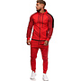 Heren Trainingspak Geribbeld Streep Rood