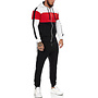 Heren Trainingspak Wit Rood Zwart Strepen