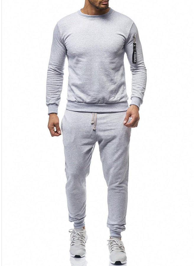 (Uitverkocht) Heren Trainingspak Grijs Rits