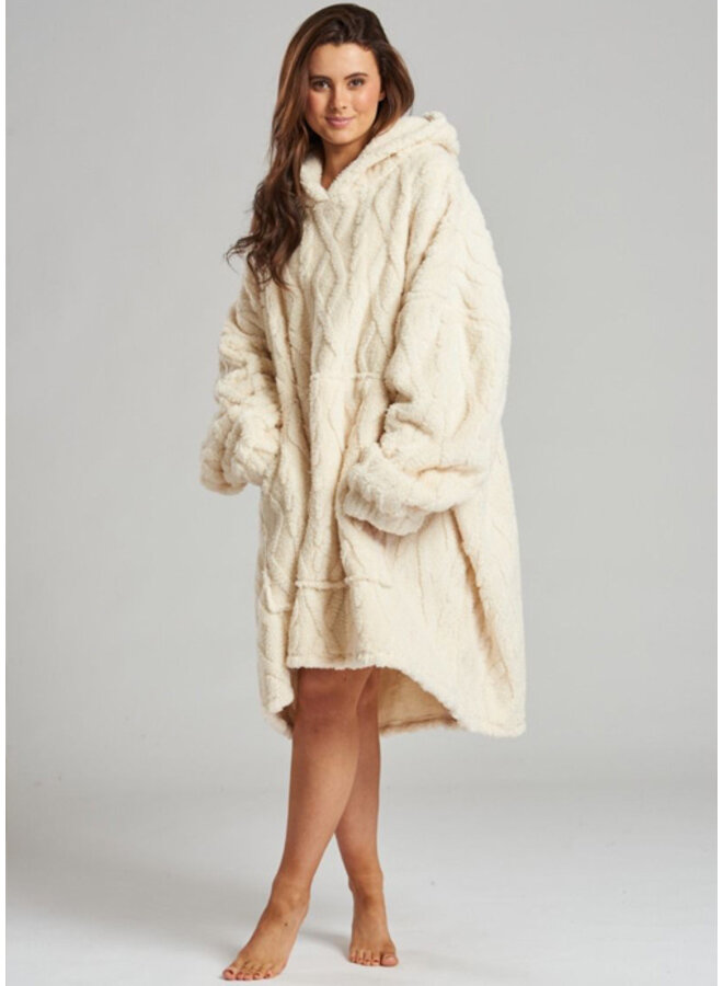 Hoodie Deken Creme Patroon
