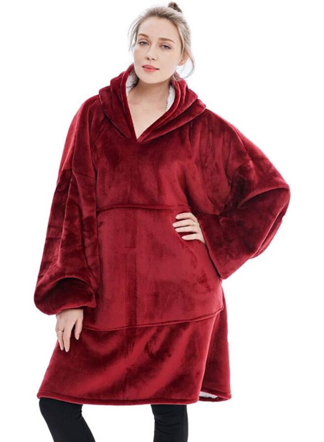Hoodie Deken Rood