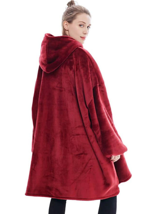 Hoodie Deken Rood